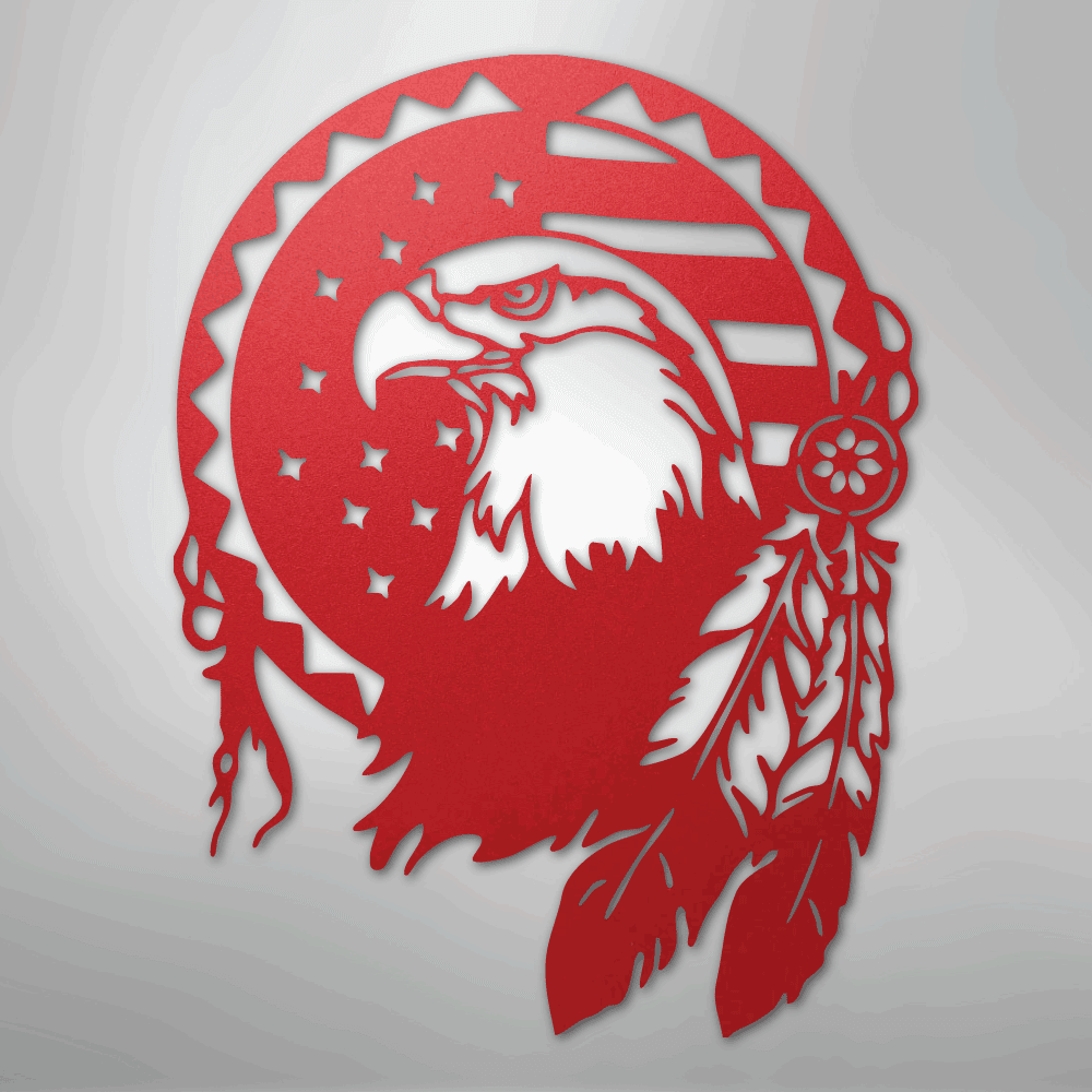 Native Eagle - Steel Metal Sign SignCustomly Gifts