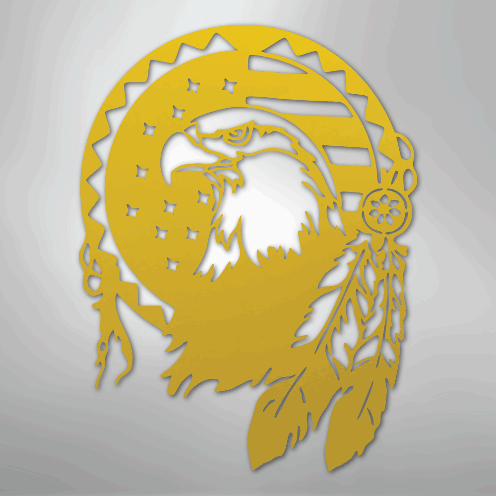 Native Eagle - Steel Metal Sign SignCustomly Gifts