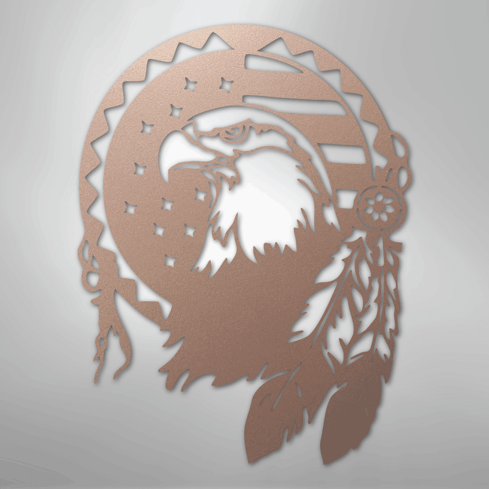 Native Eagle - Steel Metal Sign SignCustomly Gifts