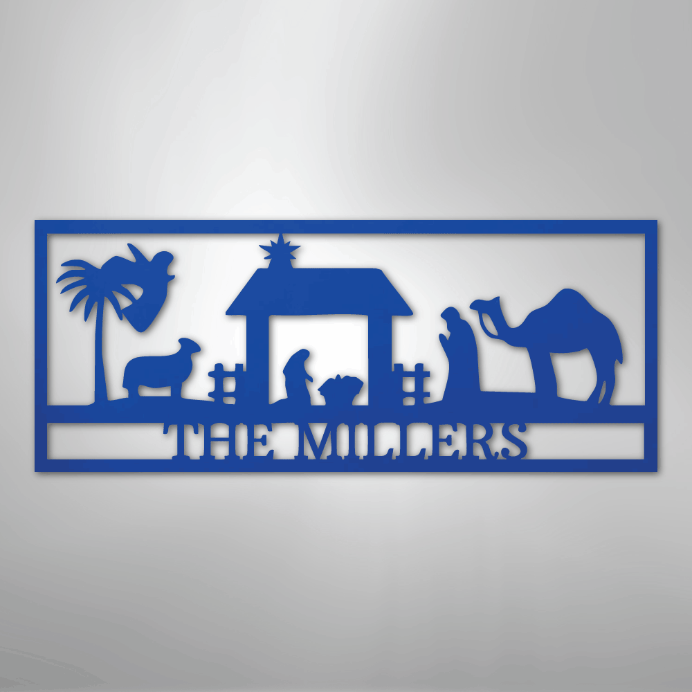 Nativity Scene Christmas Personalized Steel Metal Sign Wall ArtCustomly Gifts