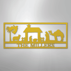 Nativity Scene Christmas Personalized Steel Metal Sign Wall ArtCustomly Gifts
