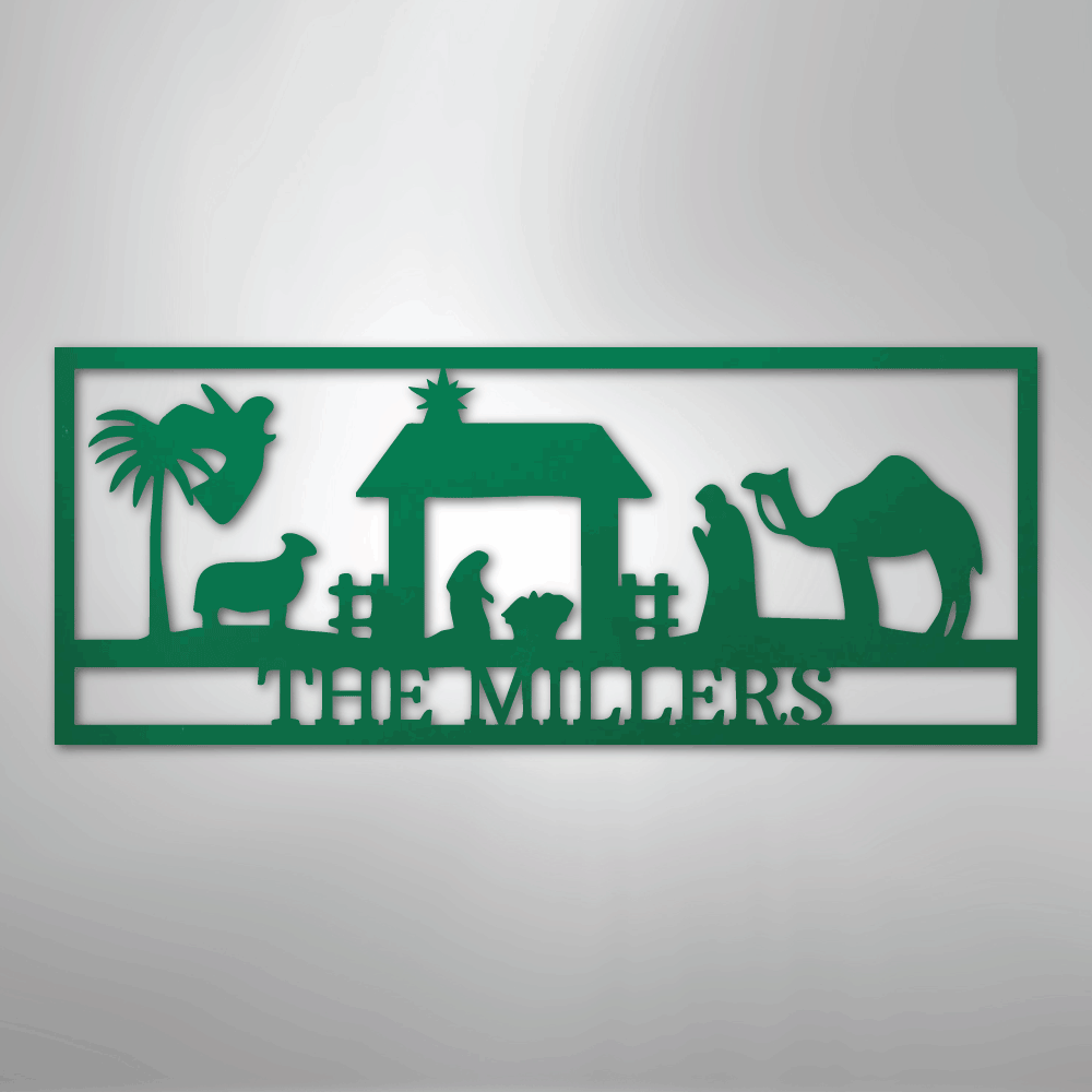 Nativity Scene Christmas Personalized Steel Metal Sign Wall ArtCustomly Gifts