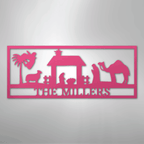 Nativity Scene Christmas Personalized Steel Metal Sign Wall ArtCustomly Gifts