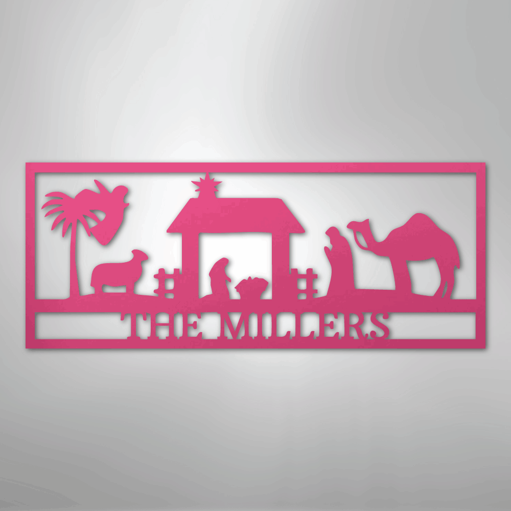 Nativity Scene Christmas Personalized Steel Metal Sign Wall ArtCustomly Gifts