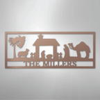 Nativity Scene Christmas Personalized Steel Metal Sign Wall ArtCustomly Gifts