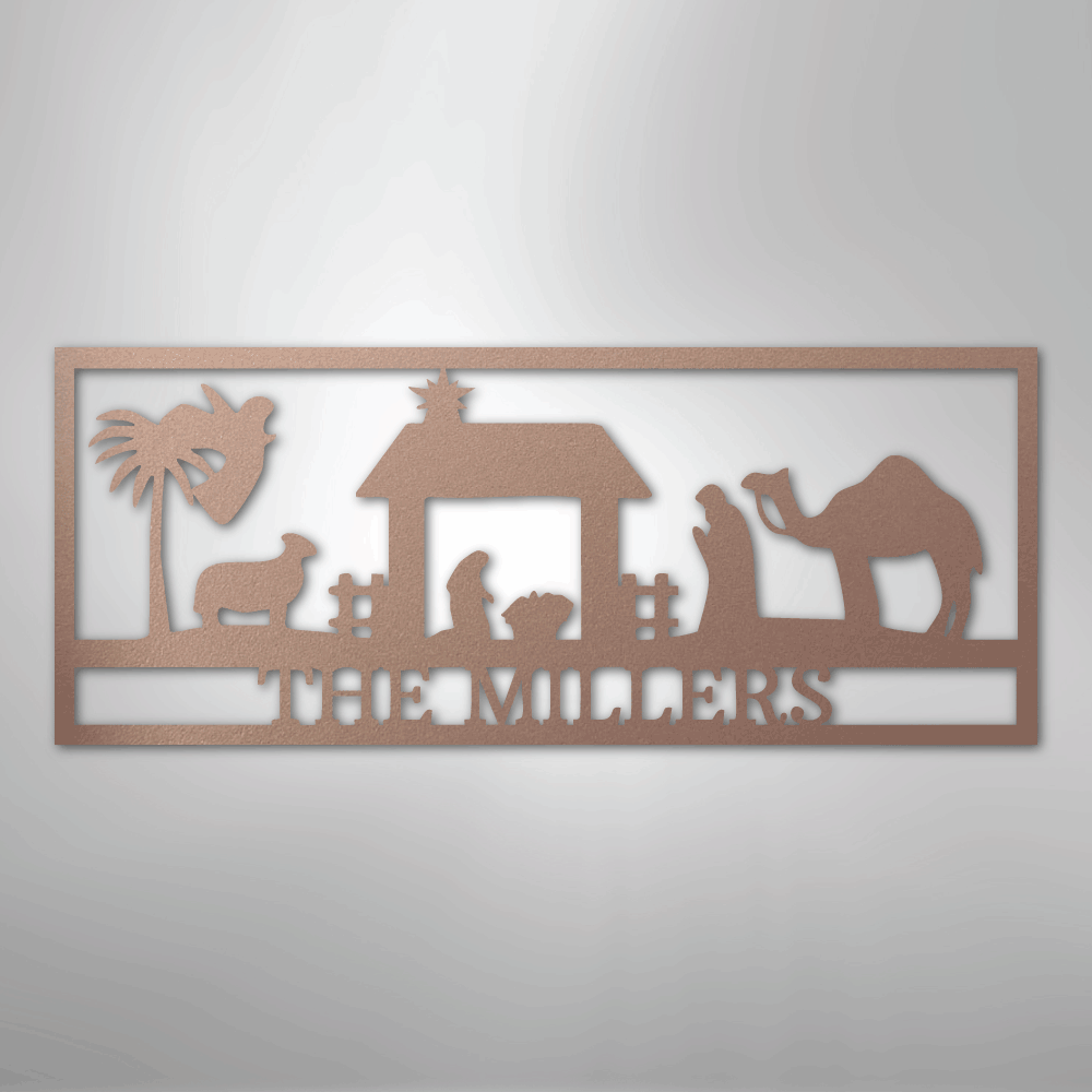 Nativity Scene Christmas Personalized Steel Metal Sign Wall ArtCustomly Gifts