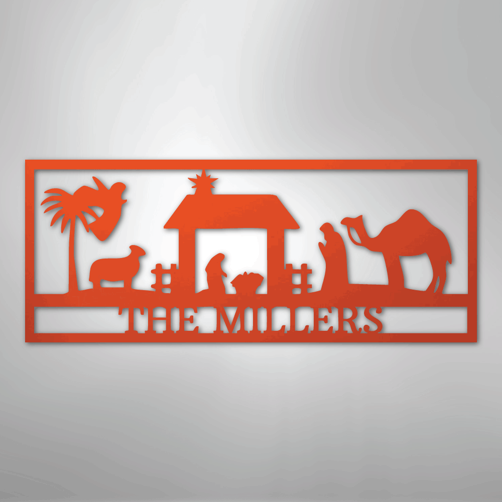 Nativity Scene Christmas Personalized Steel Metal Sign Wall ArtCustomly Gifts