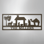 Nativity Scene Christmas Personalized Steel Metal Sign Wall ArtCustomly Gifts