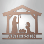 Nativity Simple Scene Christmas Personalized Steel Metal SignCustomly Gifts