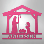 Nativity Simple Scene Christmas Personalized Steel Metal SignCustomly Gifts