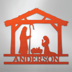 Nativity Simple Scene Christmas Personalized Steel Metal SignCustomly Gifts