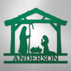Nativity Simple Scene Christmas Personalized Steel Metal SignCustomly Gifts