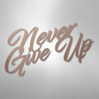 Never Give Up - Steel Metal Sign Wall ArtCustomly Gifts
