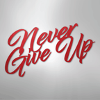 Never Give Up - Steel Metal Sign Wall ArtCustomly Gifts