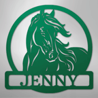 New Horse Monogram - Steel Metal Sign Wall ArtCustomly Gifts