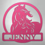 New Horse Monogram - Steel Metal Sign Wall ArtCustomly Gifts