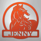 New Horse Monogram - Steel Metal Sign Wall ArtCustomly Gifts