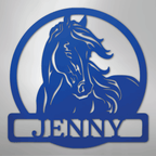 New Horse Monogram - Steel Metal Sign Wall ArtCustomly Gifts