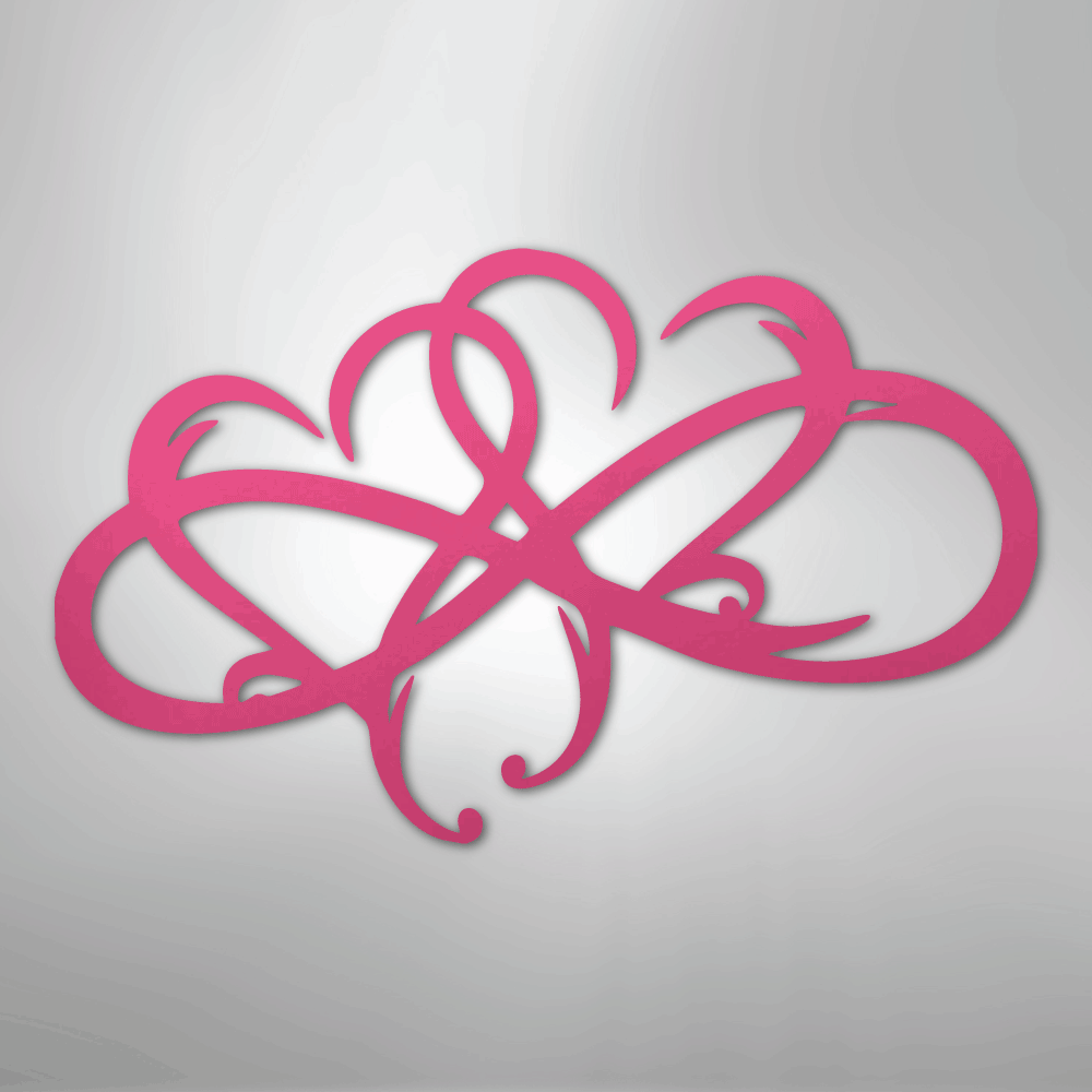New Infinity Hearts - Steel Metal Sign Wall ArtCustomly Gifts