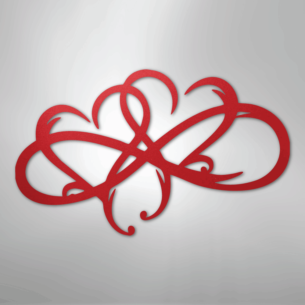 New Infinity Hearts - Steel Metal Sign Wall ArtCustomly Gifts