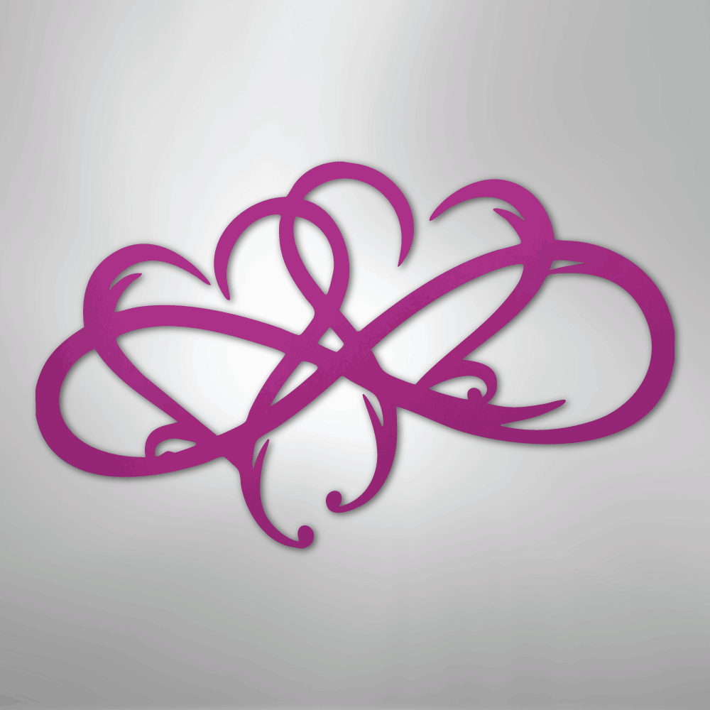 New Infinity Hearts - Steel Metal Sign Wall ArtCustomly Gifts