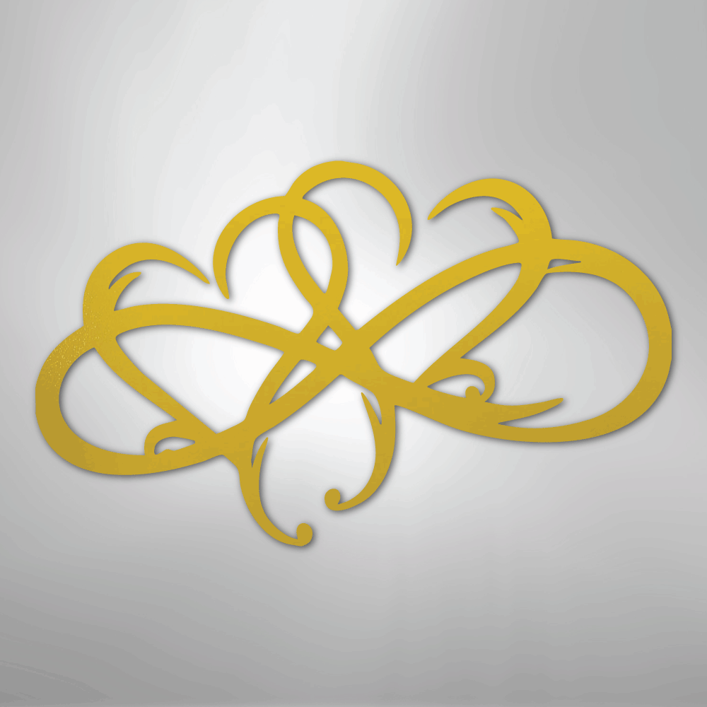 New Infinity Hearts - Steel Metal Sign Wall ArtCustomly Gifts