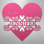 Newborn Love Personalized Baby Name Stats Steel Metal SignCustomly Gifts