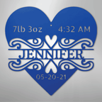 Newborn Love Personalized Baby Name Stats Steel Metal SignCustomly Gifts