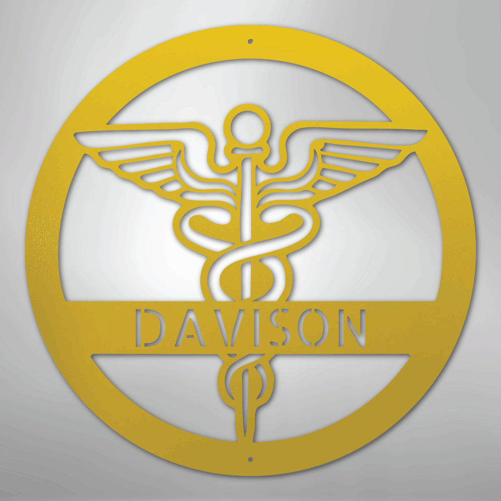 Nurse Monogram Personalized Steel Metal Sign Wall ArtCustomly Gifts