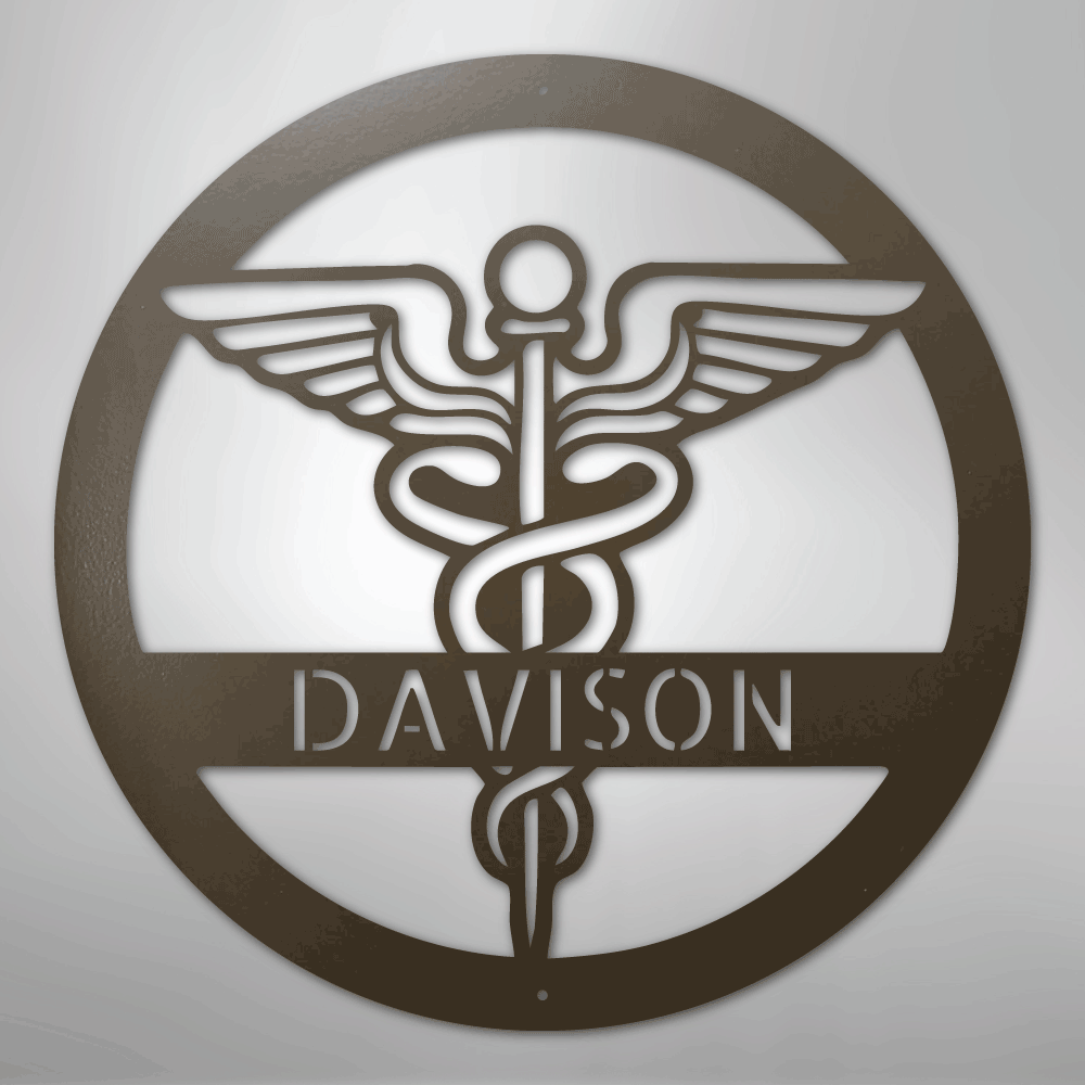 Nurse Monogram Personalized Steel Metal Sign Wall ArtCustomly Gifts