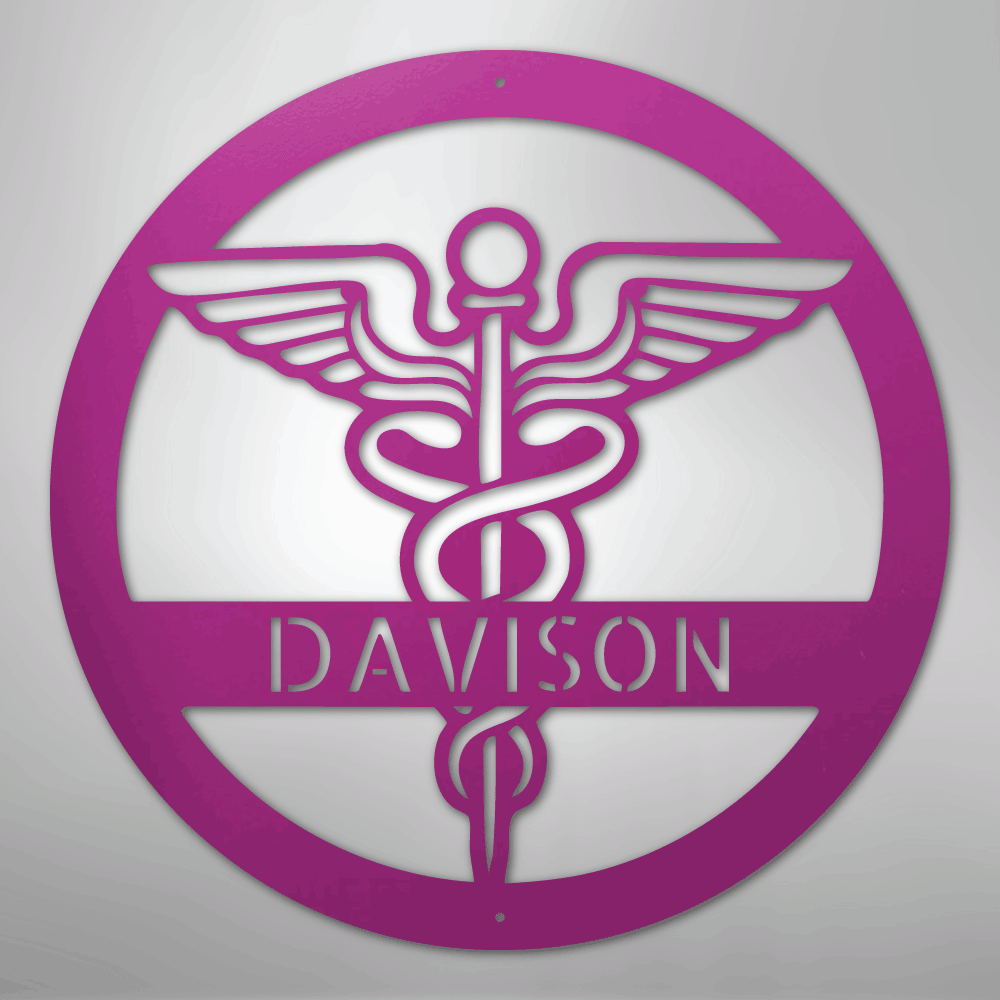 Nurse Monogram Personalized Steel Metal Sign Wall ArtCustomly Gifts