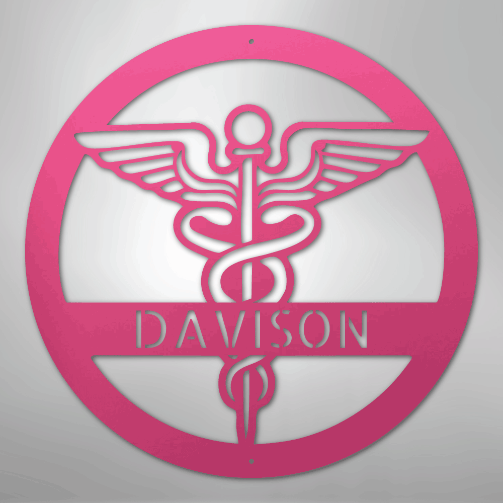 Nurse Monogram Personalized Steel Metal Sign Wall ArtCustomly Gifts