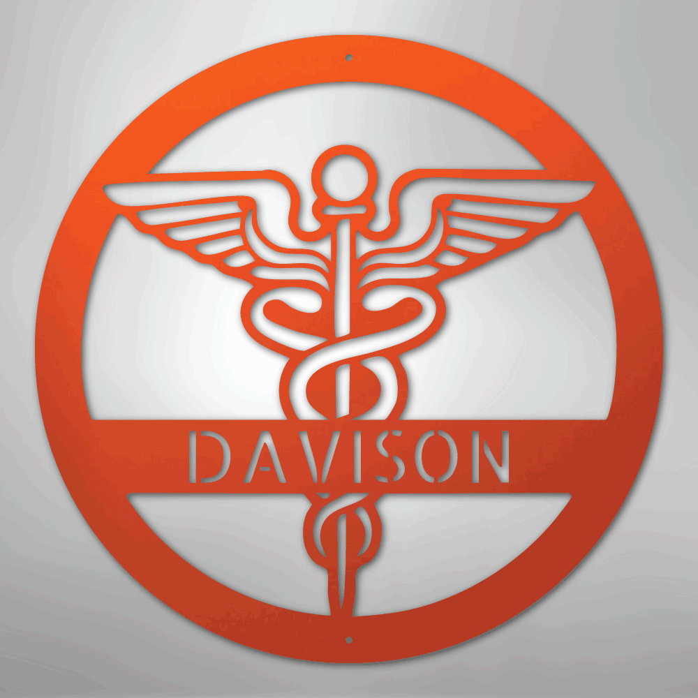 Nurse Monogram Personalized Steel Metal Sign Wall ArtCustomly Gifts