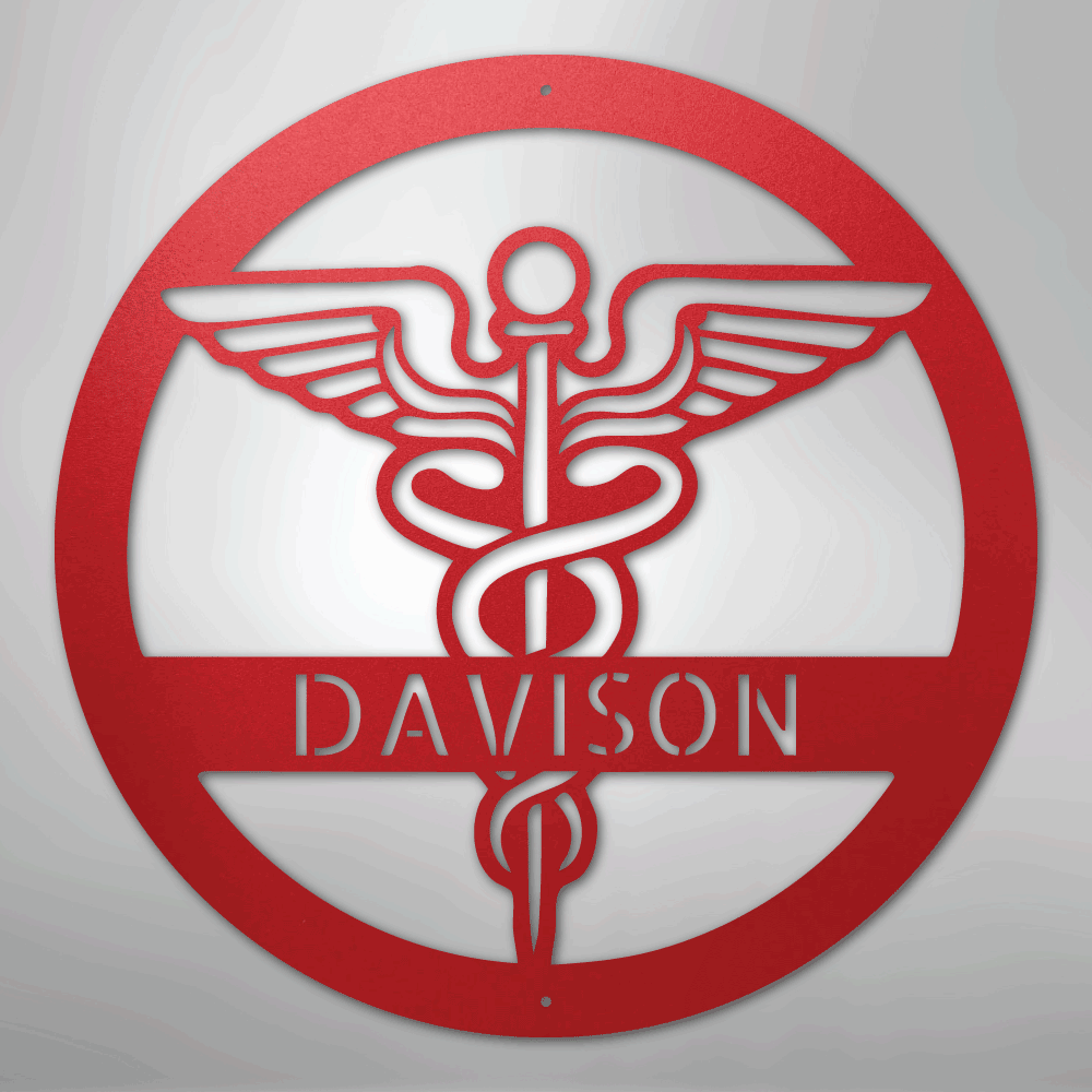 Nurse Monogram Personalized Steel Metal Sign Wall ArtCustomly Gifts