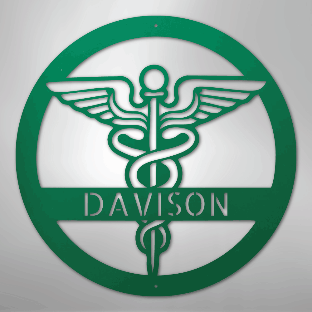 Nurse Monogram Personalized Steel Metal Sign Wall ArtCustomly Gifts