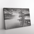 Ocean Dock 8 Name Directional Post and Signs-MERCEDES WALTERSCustomly Gifts