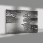Ocean Dock 8 Name Directional Post and Signs-MERCEDES WALTERSCustomly Gifts