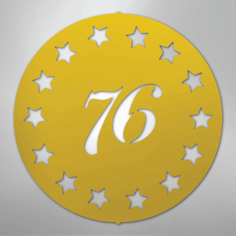 Old School 76 - Steel Metal Sign Wall ArtCustomly Gifts