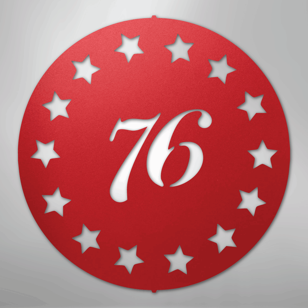 Old School 76 - Steel Metal Sign Wall ArtCustomly Gifts