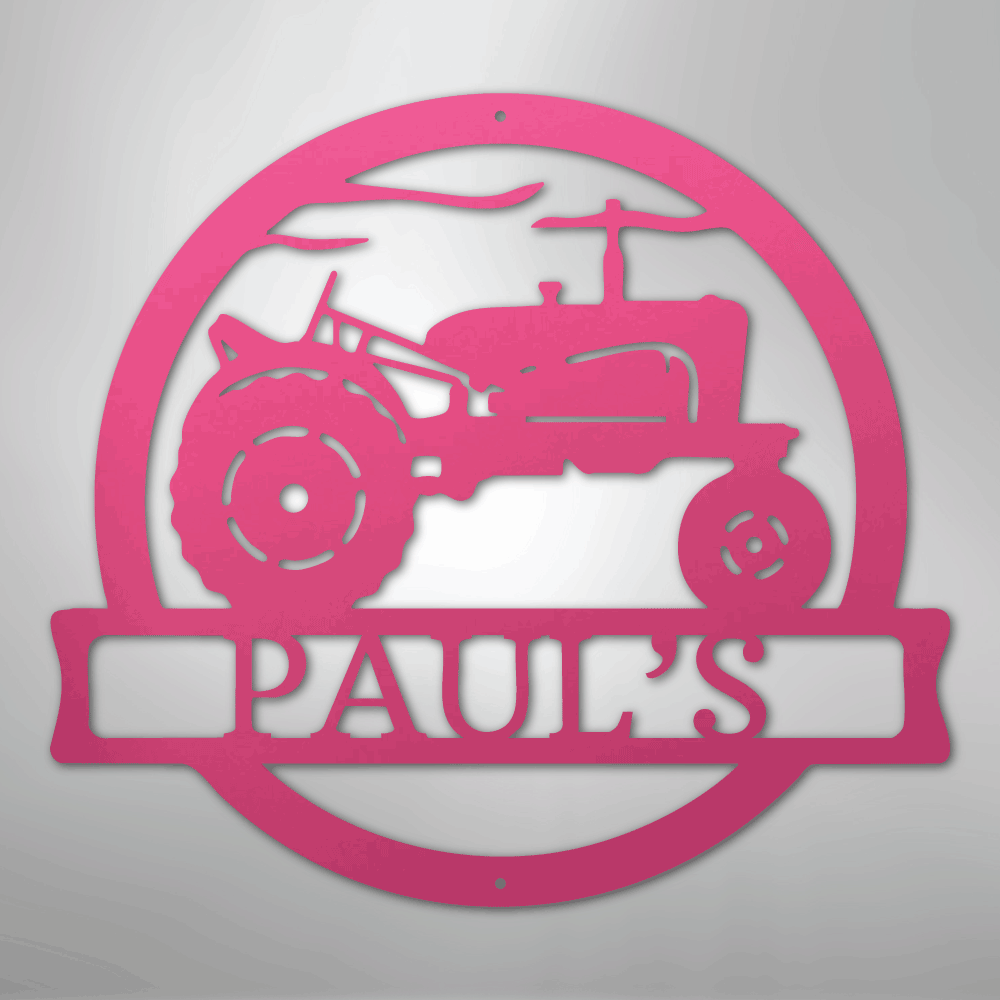 Old Tractor Personalized Steel Metal Sign Wall ArtCustomly Gifts