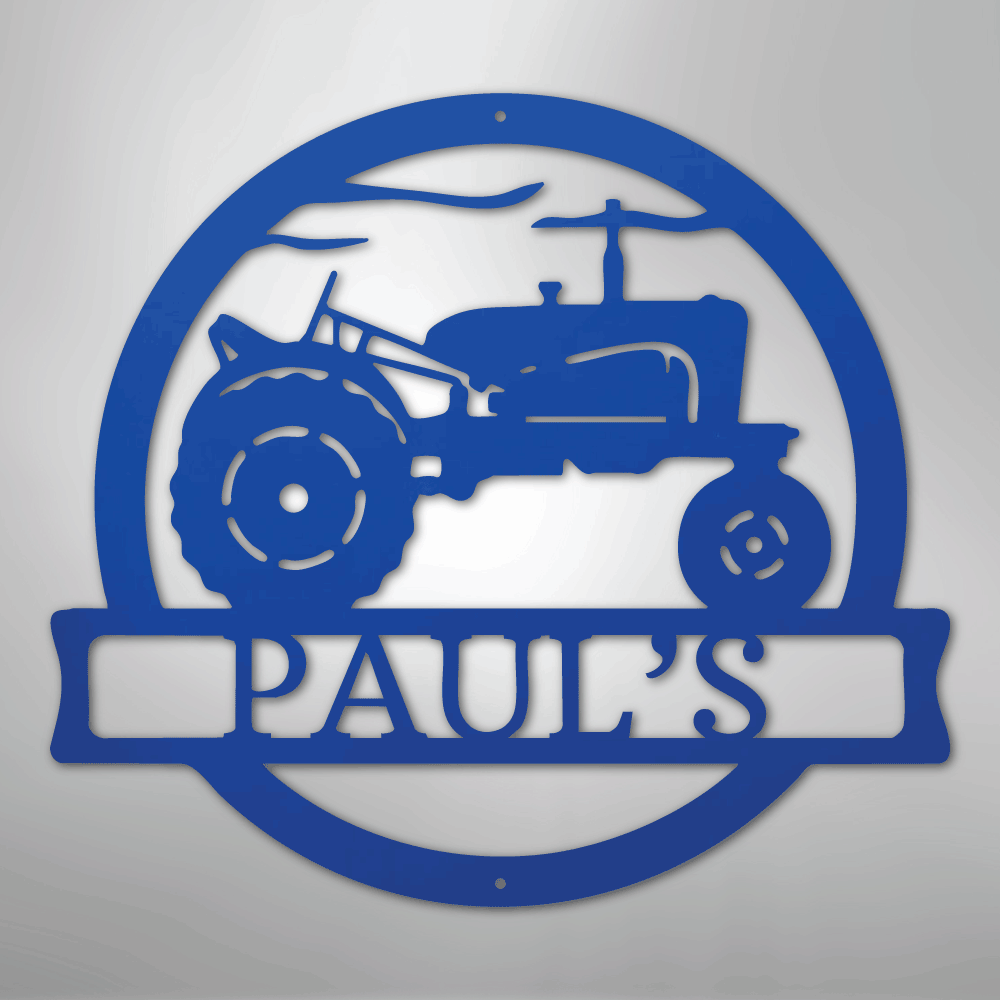 Old Tractor Personalized Steel Metal Sign Wall ArtCustomly Gifts