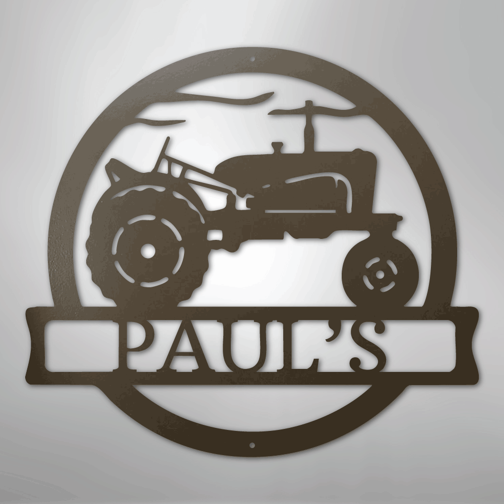 Old Tractor Personalized Steel Metal Sign Wall ArtCustomly Gifts