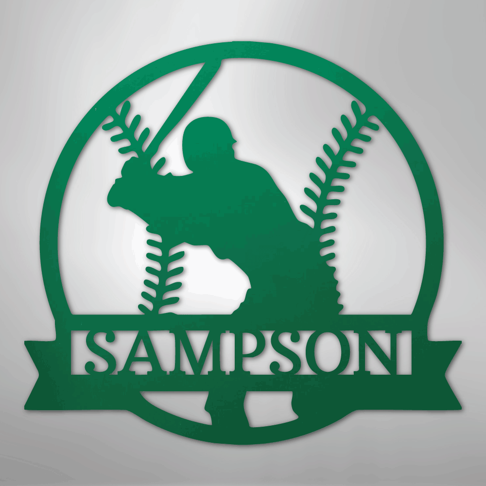 On Deck Baseball Personalized Steel Metal Sign Wall ArtCustomly Gifts