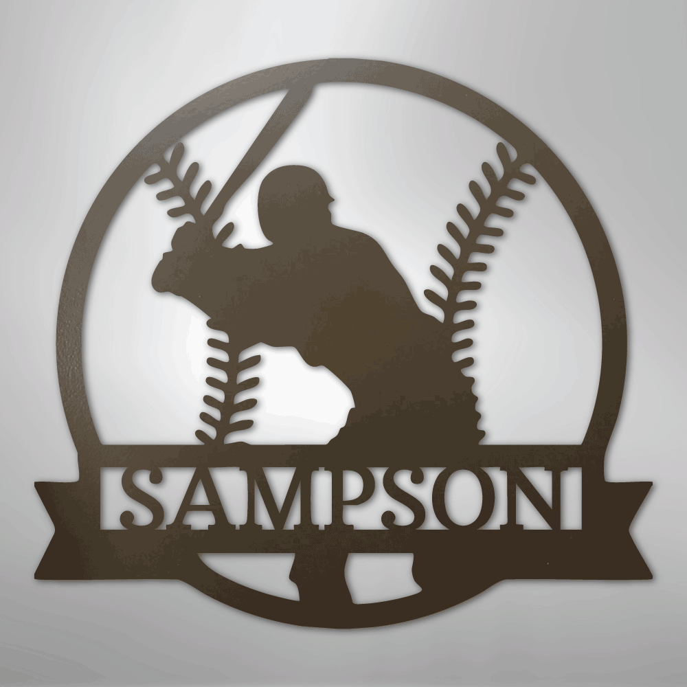 On Deck Baseball Personalized Steel Metal Sign Wall ArtCustomly Gifts
