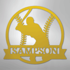 On Deck Baseball Personalized Steel Metal Sign Wall ArtCustomly Gifts