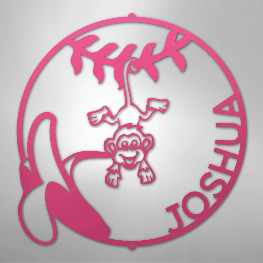 Our Little Monkey Personalized Steel Metal Sign Wall ArtCustomly Gifts