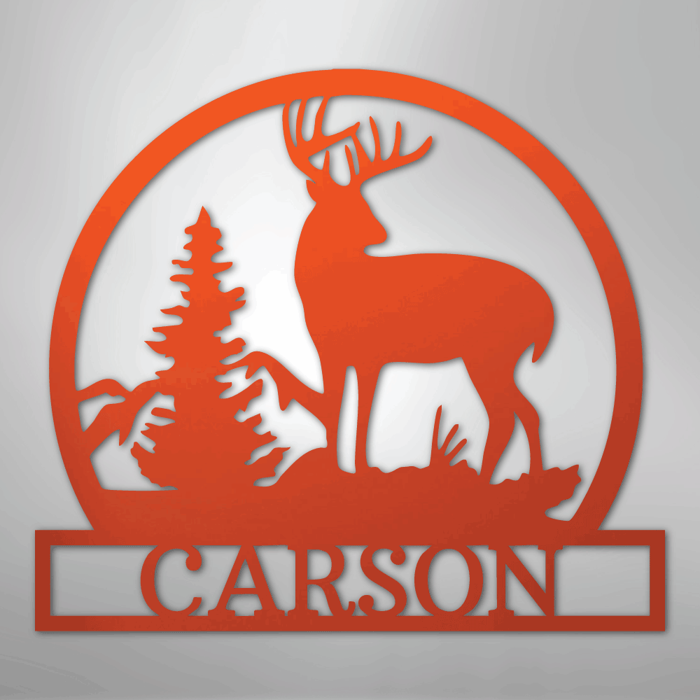 Outdoor Buck Personalized Steel Metal Sign Wall ArtCustomly Gifts