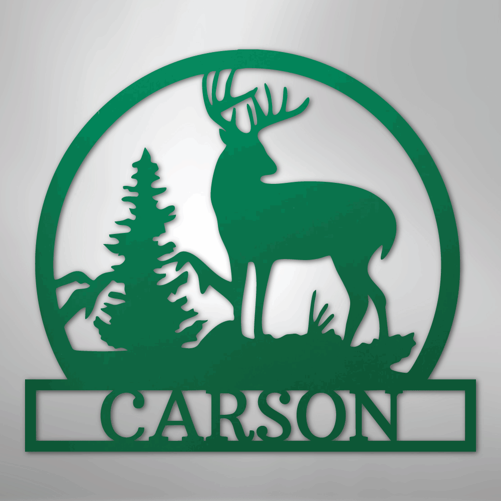 Outdoor Buck Personalized Steel Metal Sign Wall ArtCustomly Gifts