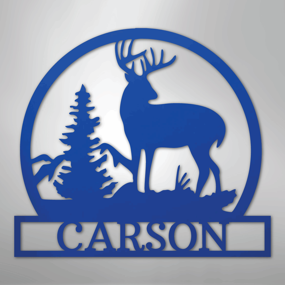 Outdoor Buck Personalized Steel Metal Sign Wall ArtCustomly Gifts