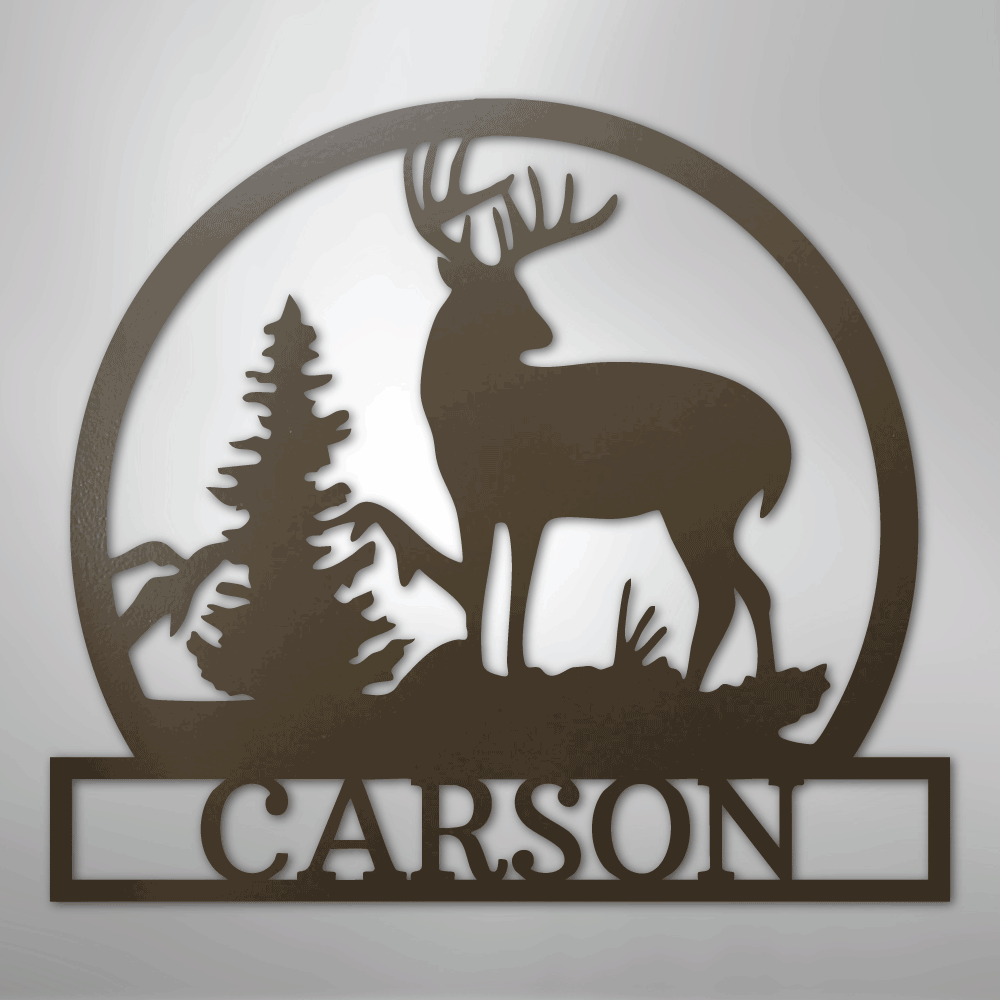 Outdoor Buck Personalized Steel Metal Sign Wall ArtCustomly Gifts